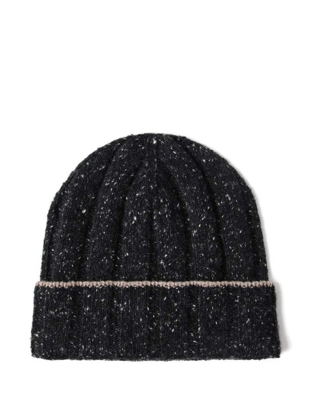 Brunello Cucinelli rib-knit cashmere beanie Zwart