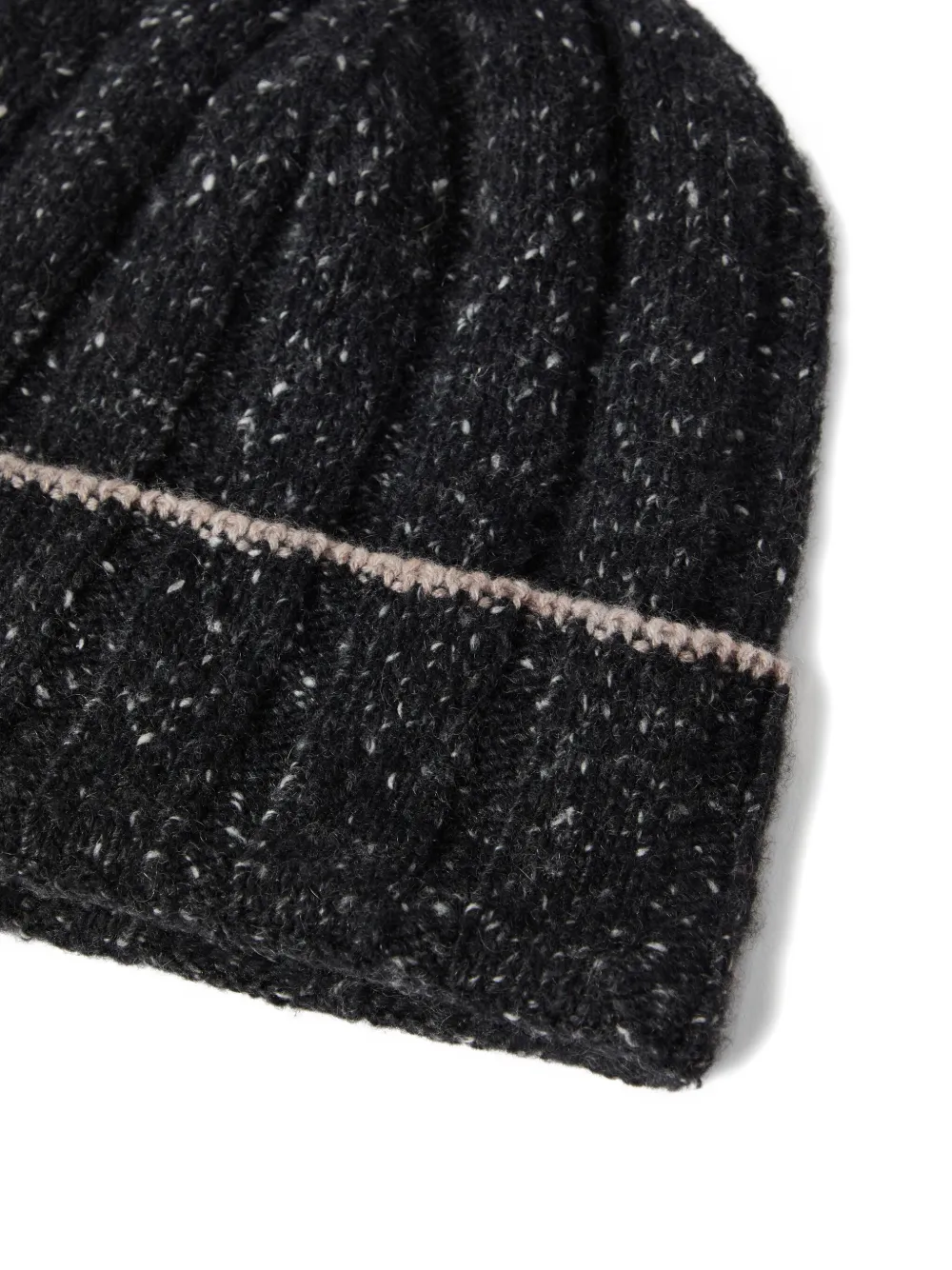 Brunello Cucinelli rib-knit cashmere beanie Zwart