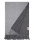 Brunello Cucinelli double-cloth fringe throw - Grey