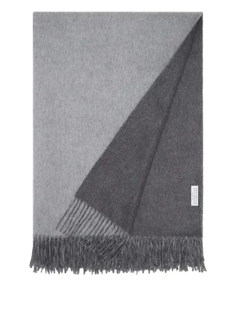 Brunello Cucinelli double-cloth fringe throw