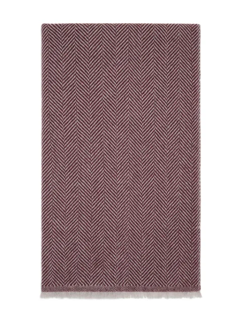 Brunello Cucinelli Sciarpa in cashmere con motivo pied-de-poule