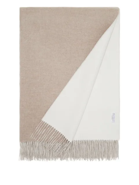 Brunello Cucinelli double-cloth fringe throw