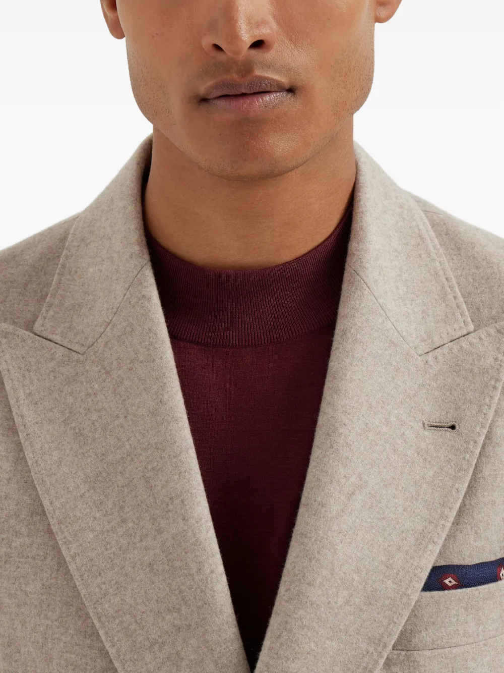 Brunello Cucinelli Double-breasted Patch-pocket Blazer In Brown