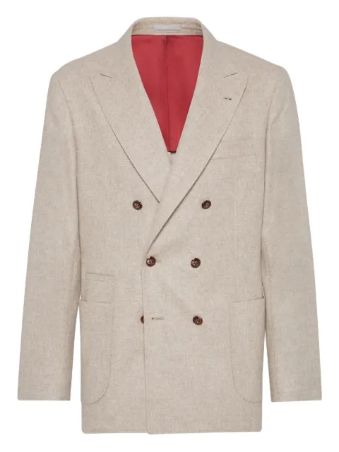 Brunello Cucinelli blazer à boutonnière croisée