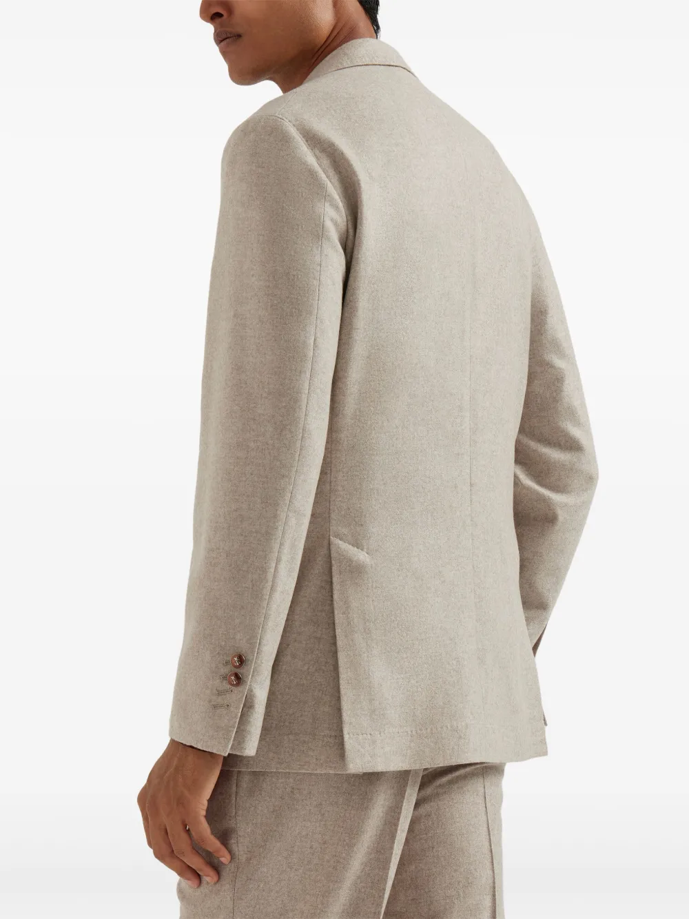 Brunello Cucinelli Double-breasted Patch-pocket Blazer In Brown