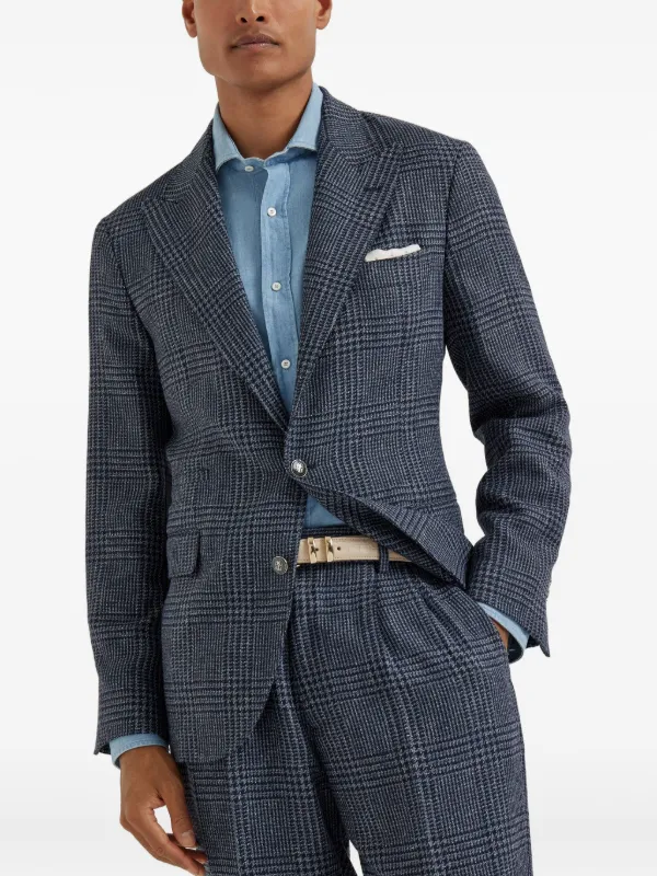 【VIP価格】BRUNELLO CUCINELLI Prince of Wales pattern Blazer 31167474_60390190_600.jpg