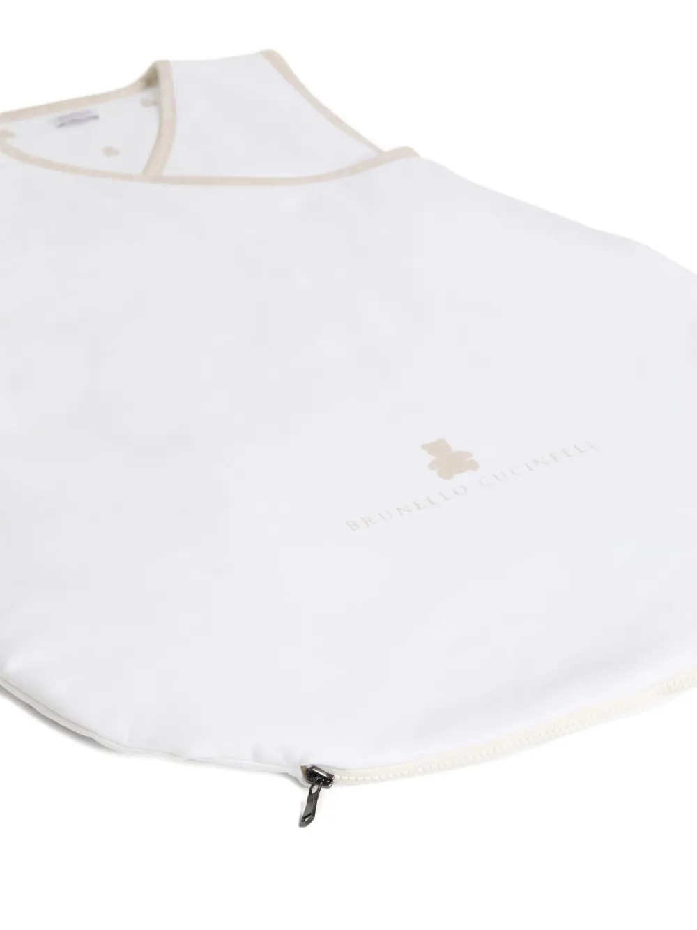 Brunello Cucinelli Kids Katoenen slaapzak Wit