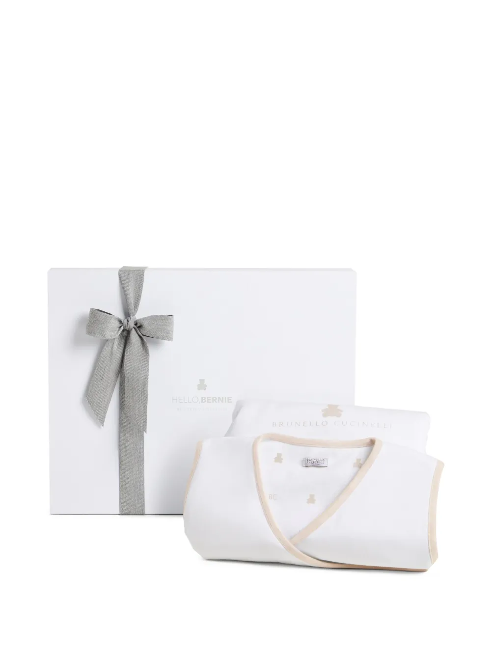 Brunello Cucinelli Kids Katoenen slaapzak Wit