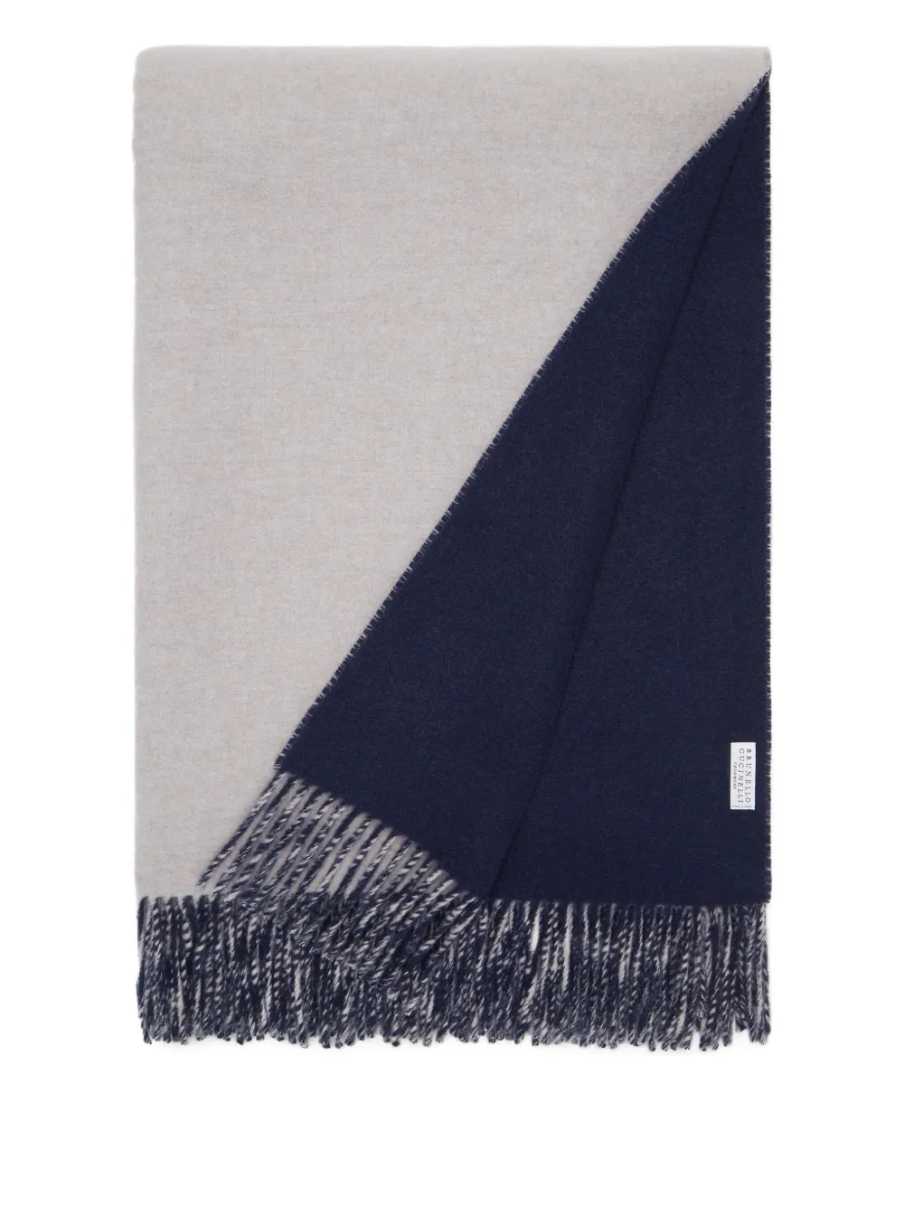 Brunello Cucinelli Fringe Cashmere Throw In Multi