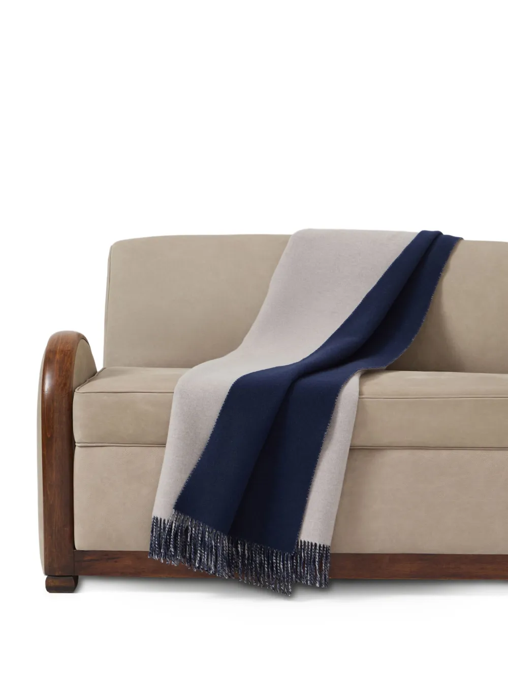 Brunello Cucinelli Fringe Cashmere Throw In Multi