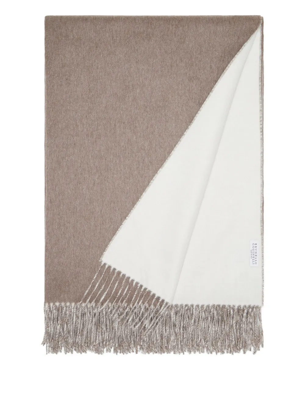 Brunello Cucinelli Fringe-edge Blankets (200cm X 150cm) In Brown