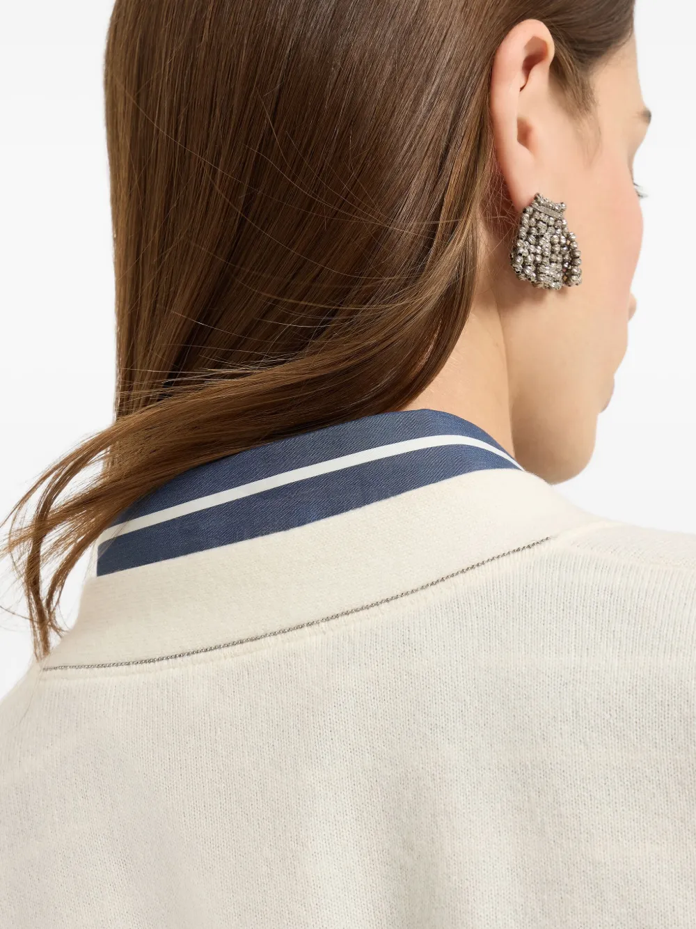Brunello Cucinelli Button-front Cashmere Cardigan In White