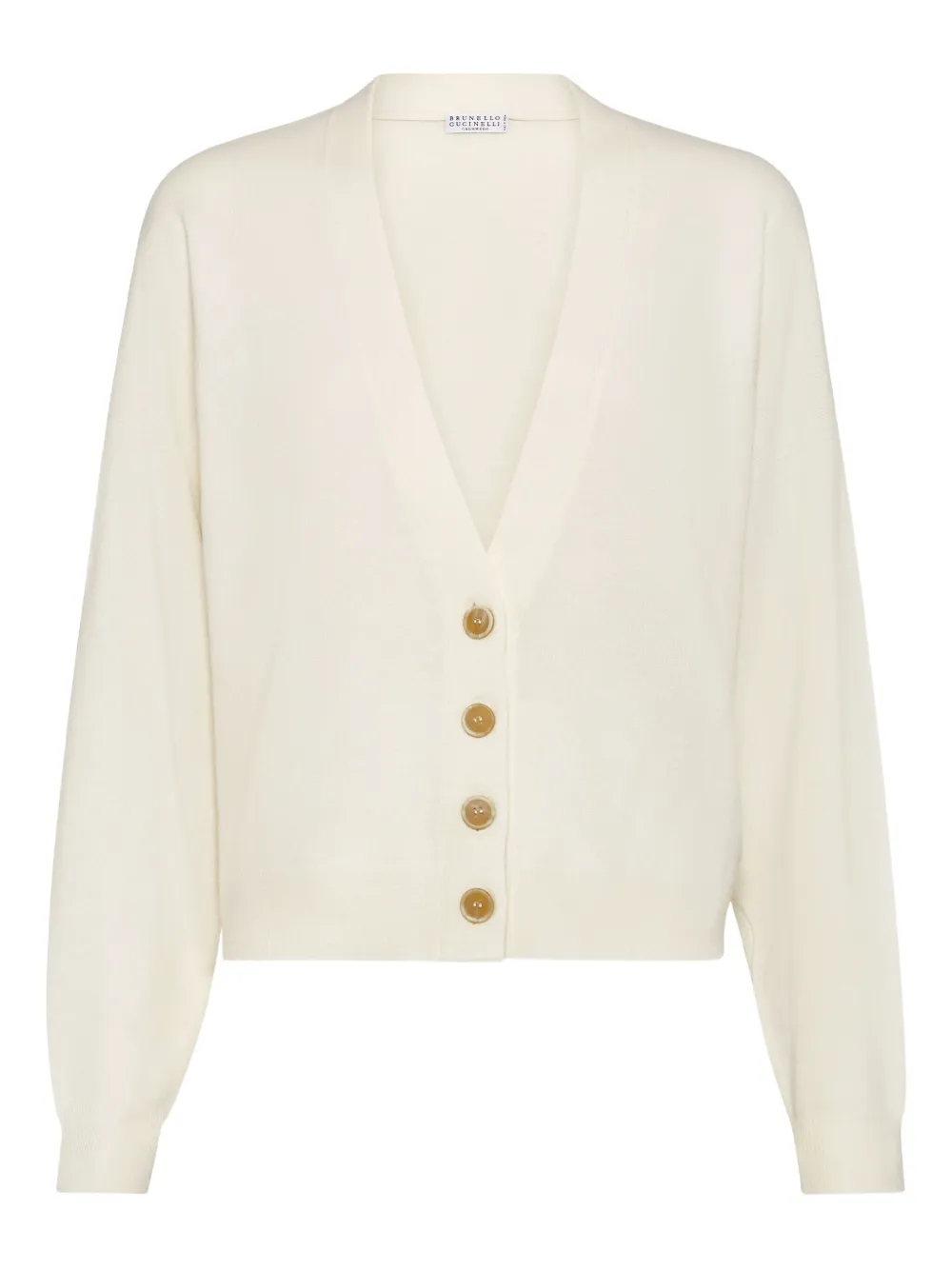 Brunello Cucinelli button-front cashmere cardigan Wit