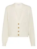 Brunello Cucinelli button-front cashmere cardigan - White