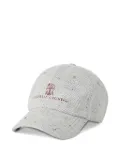 Brunello Cucinelli chevron embroidered baseball cap - CXF75 GREY