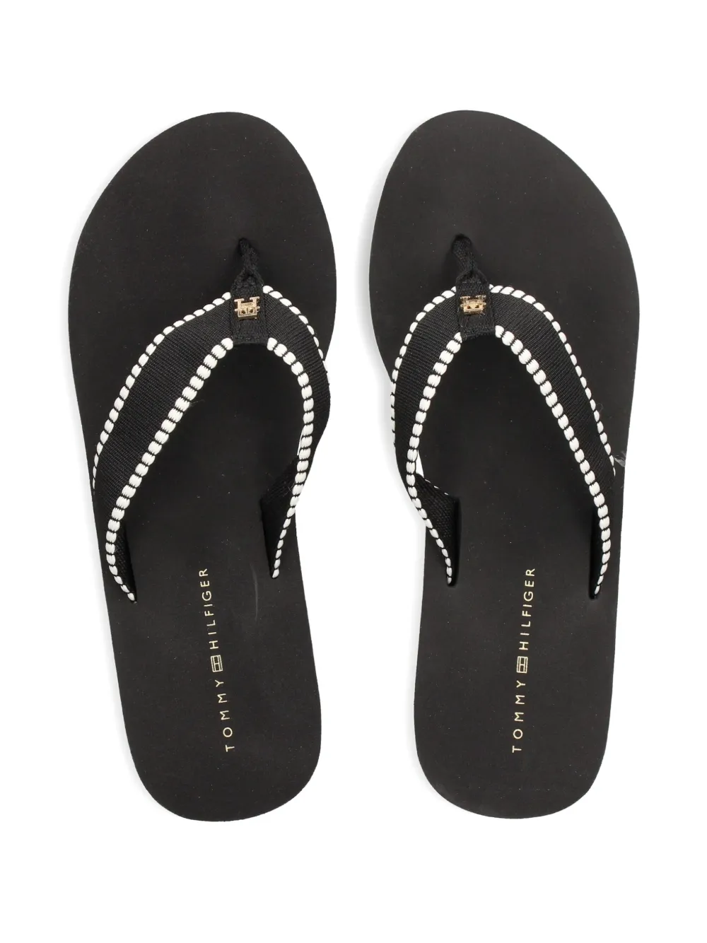 Tommy Hilfiger platform-wedge thong flip-flops Black