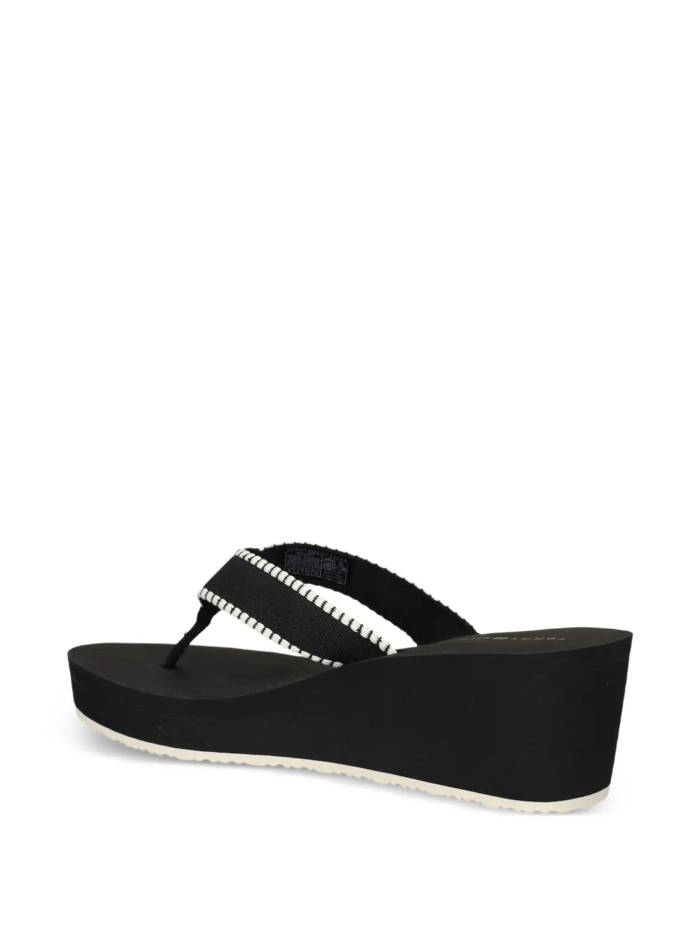 Tommy Hilfiger platform-wedge thong flip-flops Black