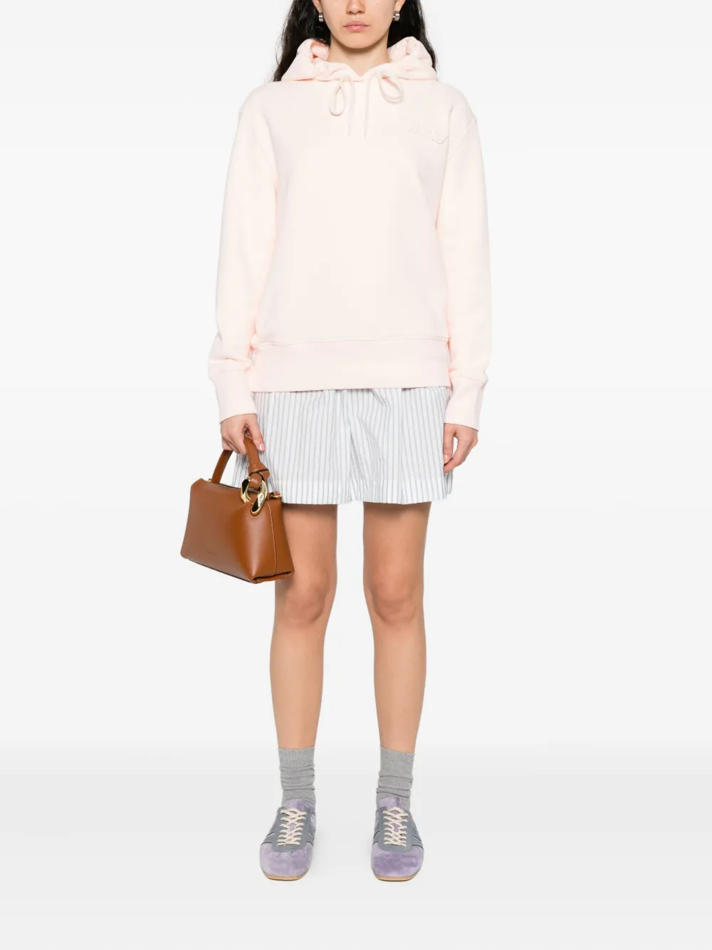 Autry logo-embroidered hoodie - Roze