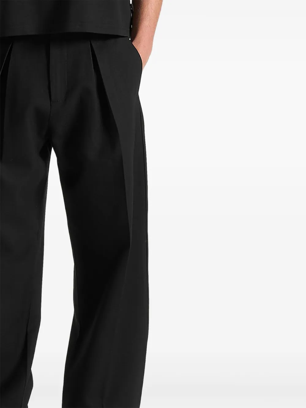 Manière De Voir Broek met geplooide details Zwart