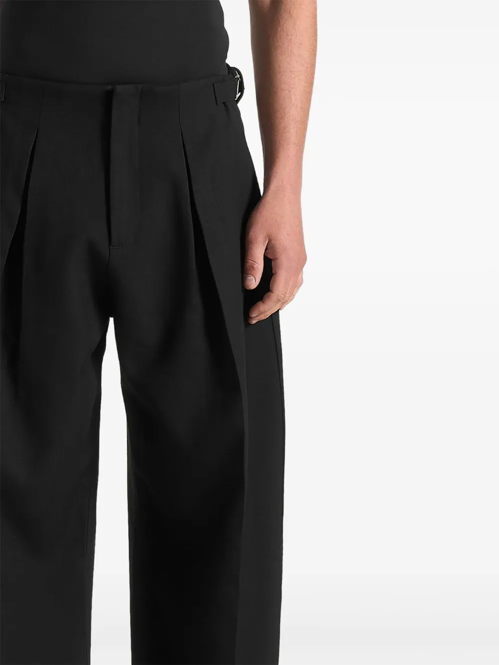 Manière De Voir Broek met geplooide details Zwart