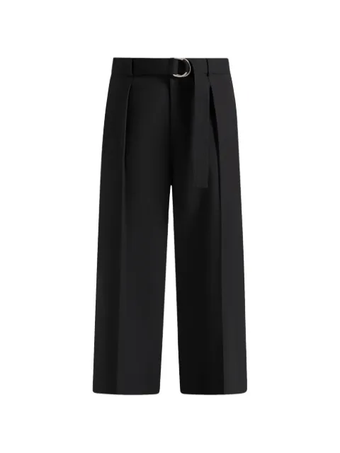 Manière De Voir Lior box pleat hatched wide leg trousers