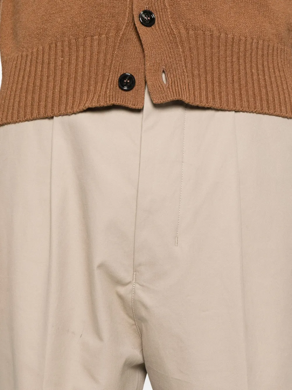 AMI Paris Straight plooibroek Beige