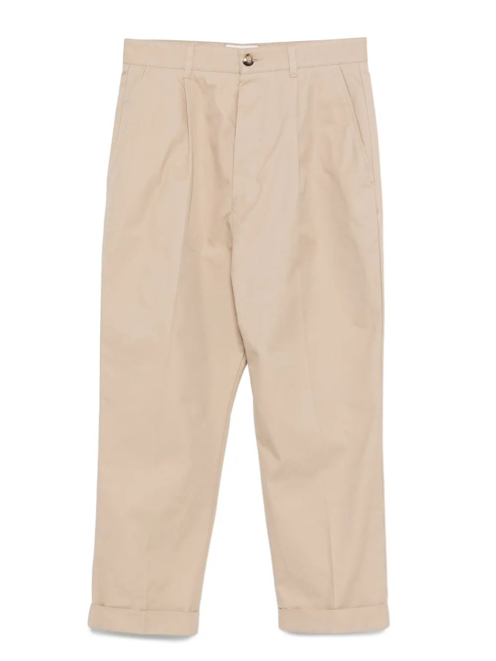 AMI Paris Straight plooibroek Beige