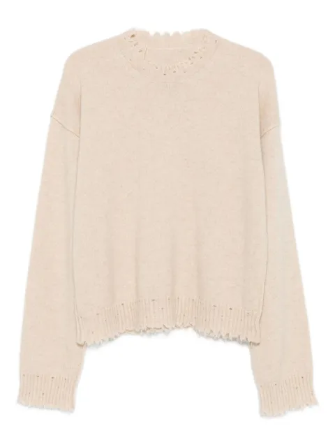 Uma Wang frayed-hem cashmere sweater 