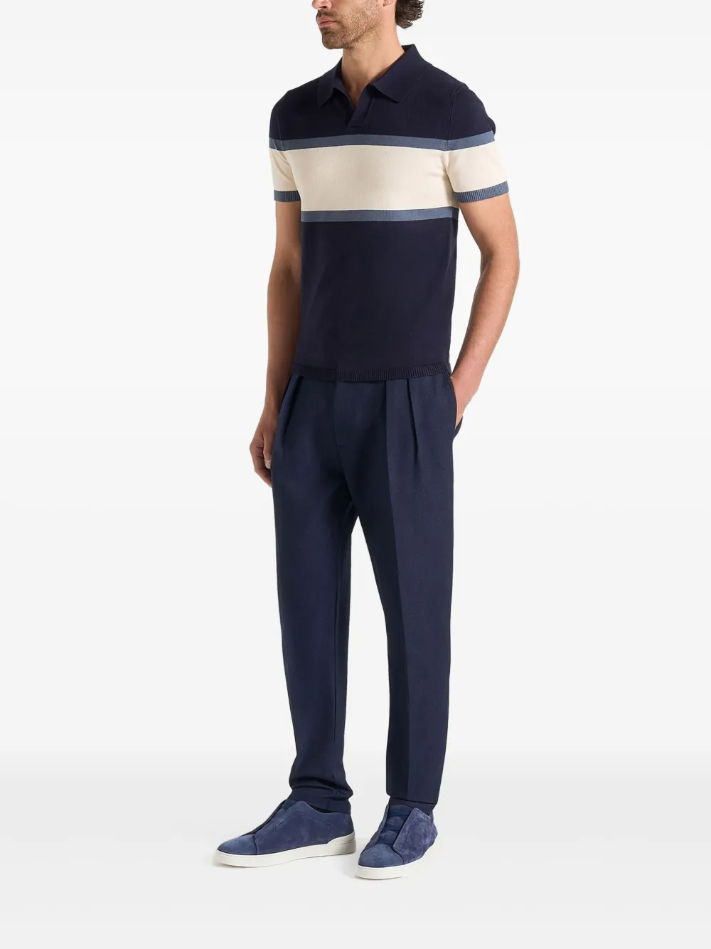 Manière De Voir T-shirt met colourblocking - Blauw