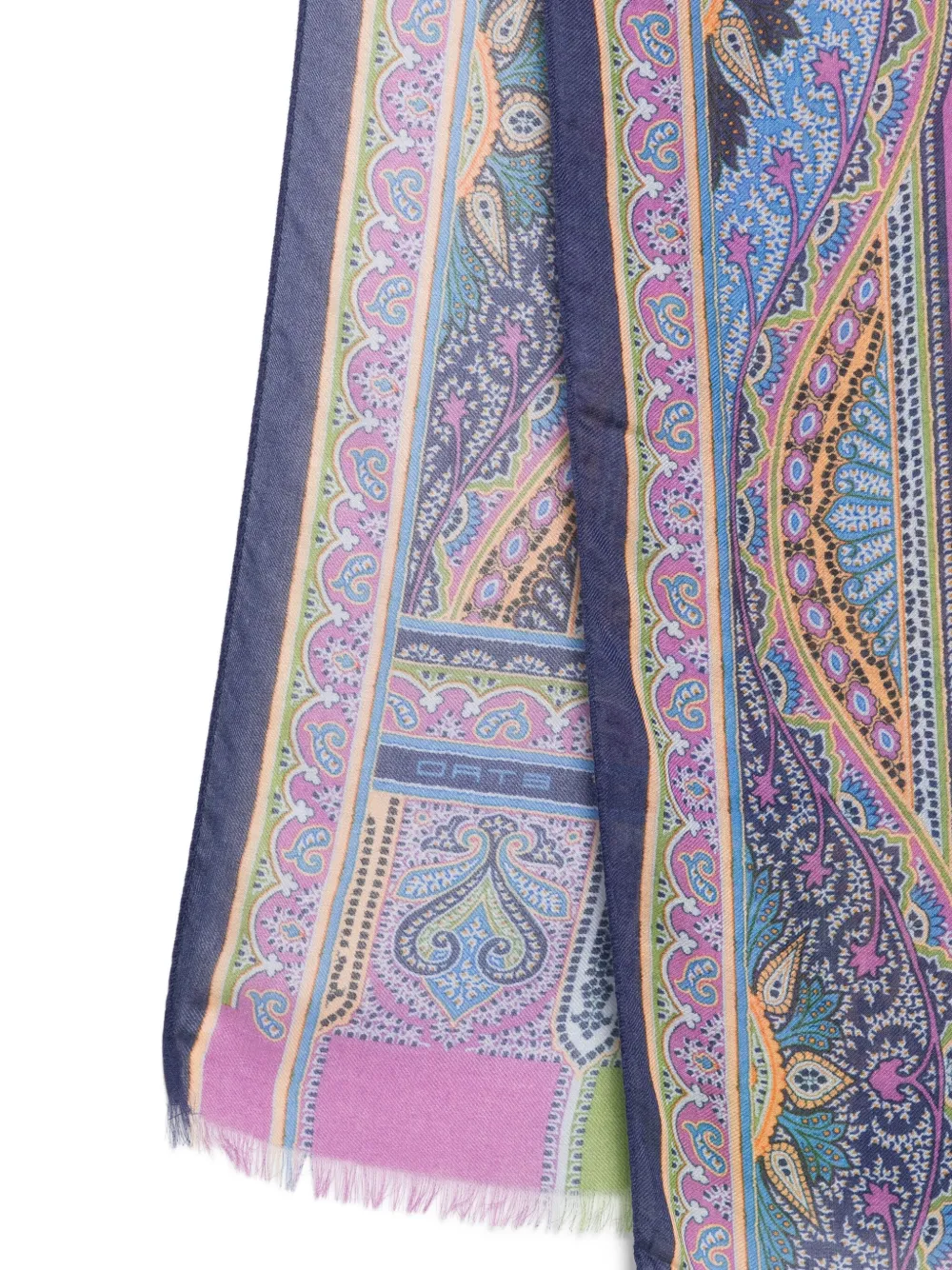 ETRO Sjaal met paisley-print Blauw