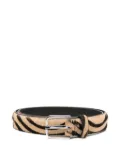 Liviana Conti zebra-print leather belt - Neutrals