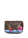 Louis Vuitton Pre-Owned 2018 Monogram Bears on Skis Christmas Animation Mini Pochette Accessories handbag - Brown