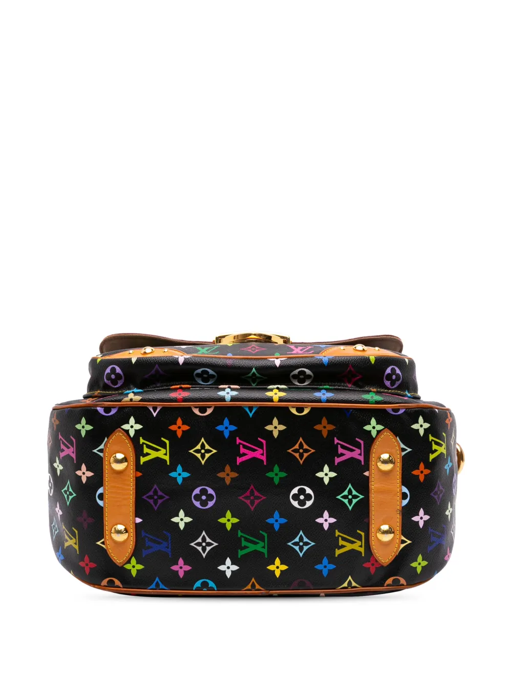 Pre-owned Louis Vuitton 2000-2025 Monogram Multicolore Rita Satchel In Black