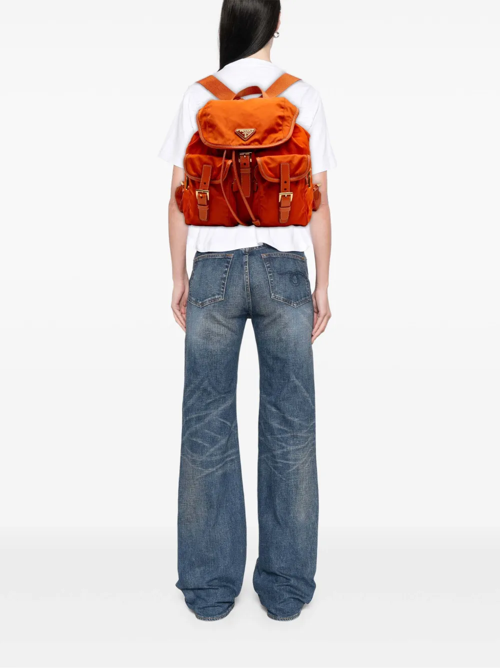 Prada Pre-Owned 2013-2025 Saffiano Trimmed Tessuto backpack | Pre-Owned | Image 2