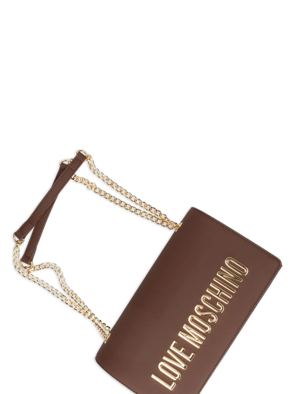 Love Moschino Logo-plaque Chain-strap Cross Body Bag In Brown