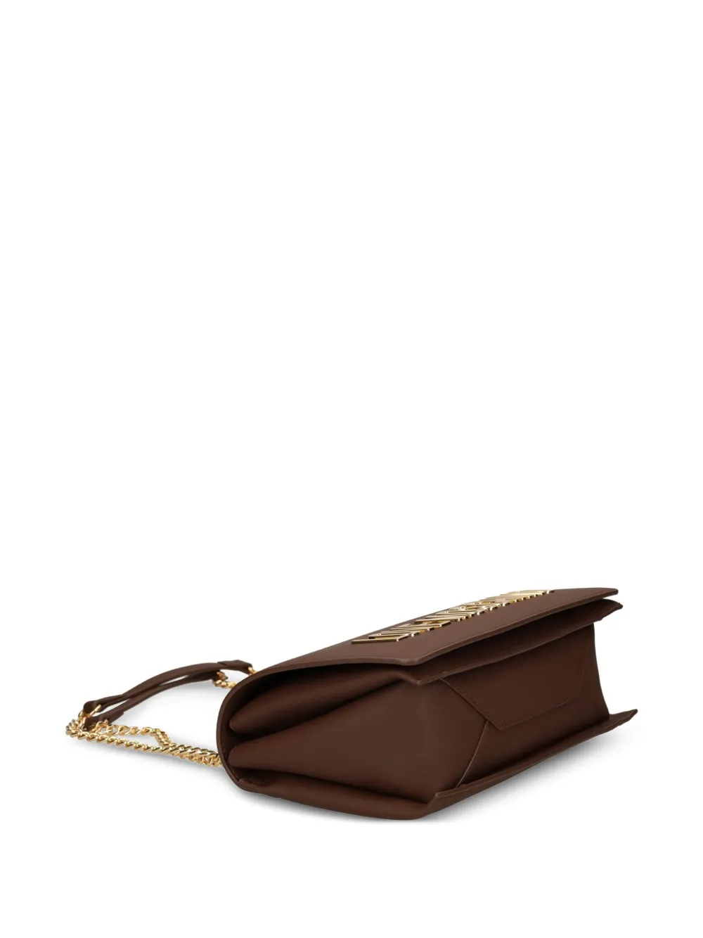 Love Moschino Crossbodytas met logoplakkaat en kettinghengsel Bruin