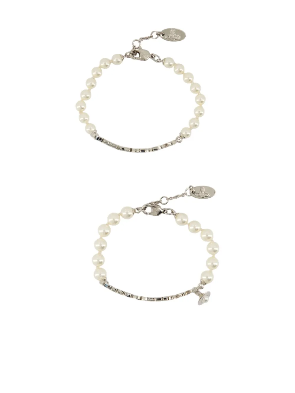 pearl-embellished logo bracelet