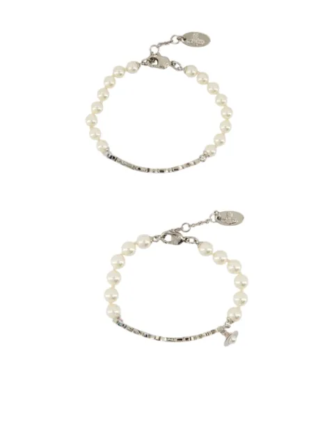 Vivienne Westwood pearl-embellished logo bracelet