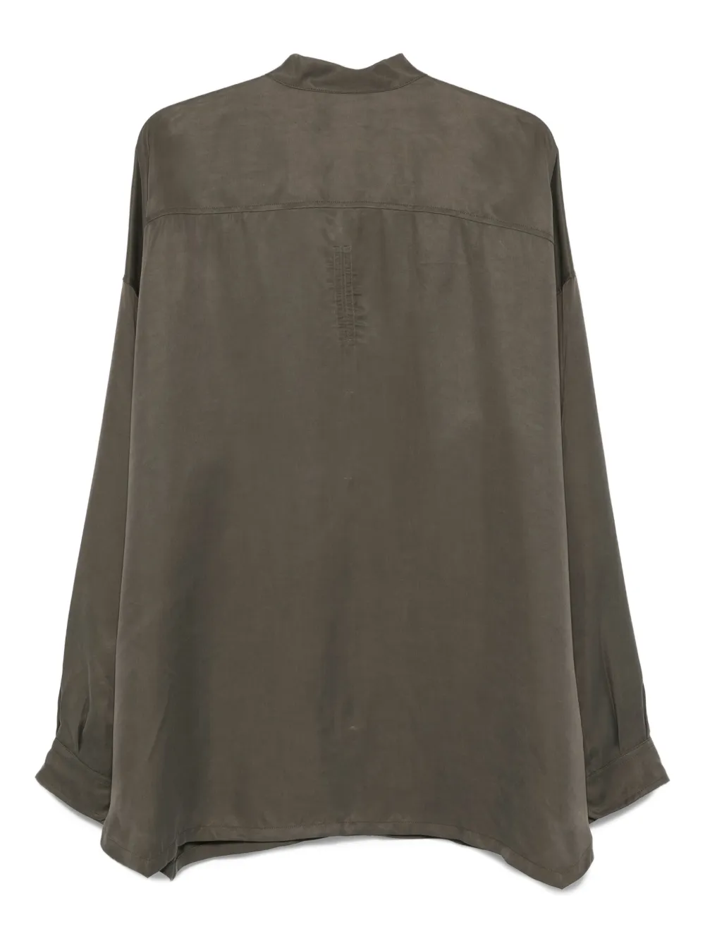 Rick Owens DRKSHDW Faun band-collar long-sleeve shirt - Groen