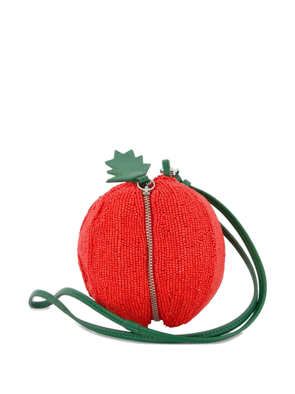 Staud Beaded Sphere Mini Bag In Red