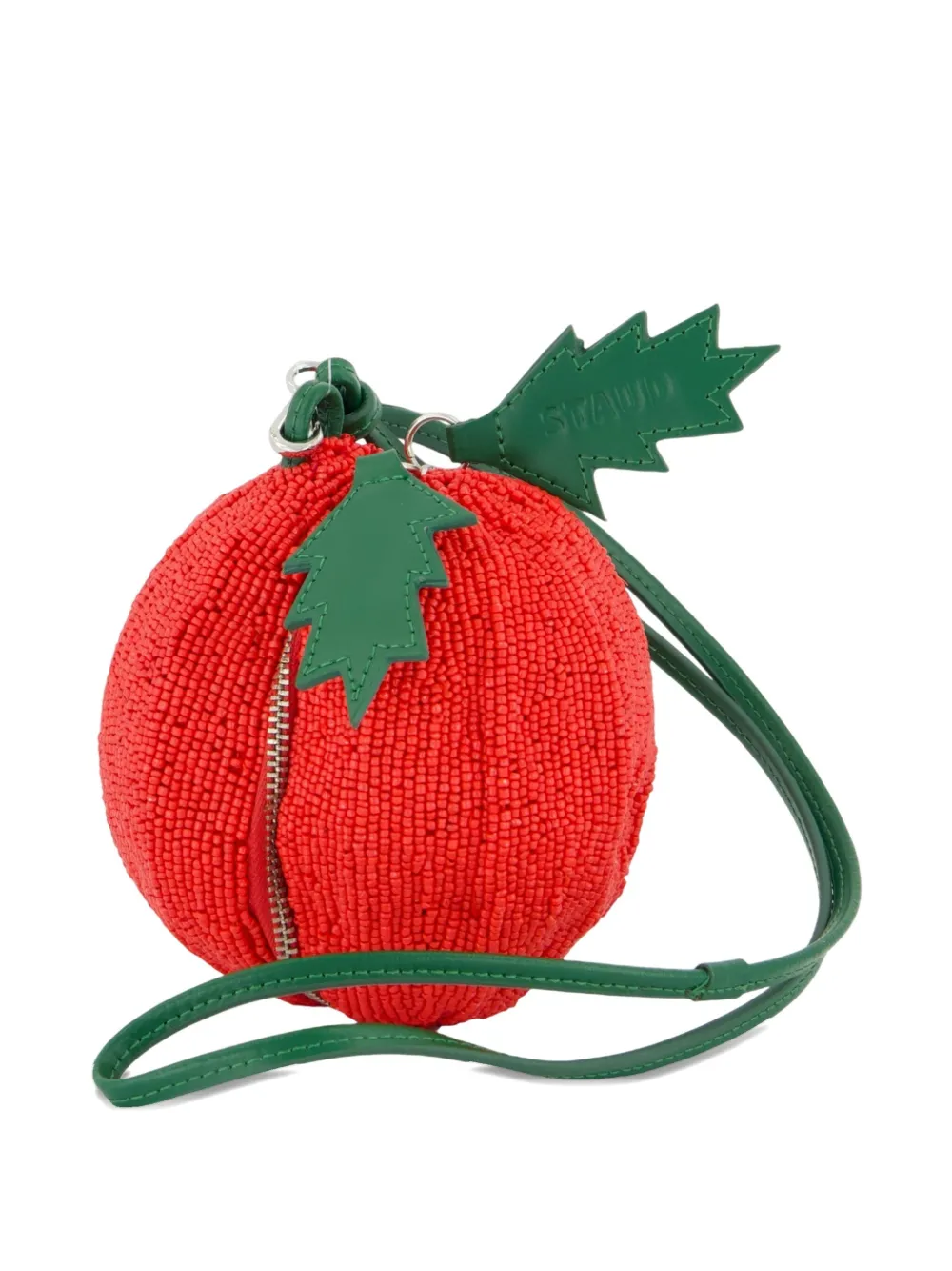 Staud Beaded Sphere Mini Bag In Red