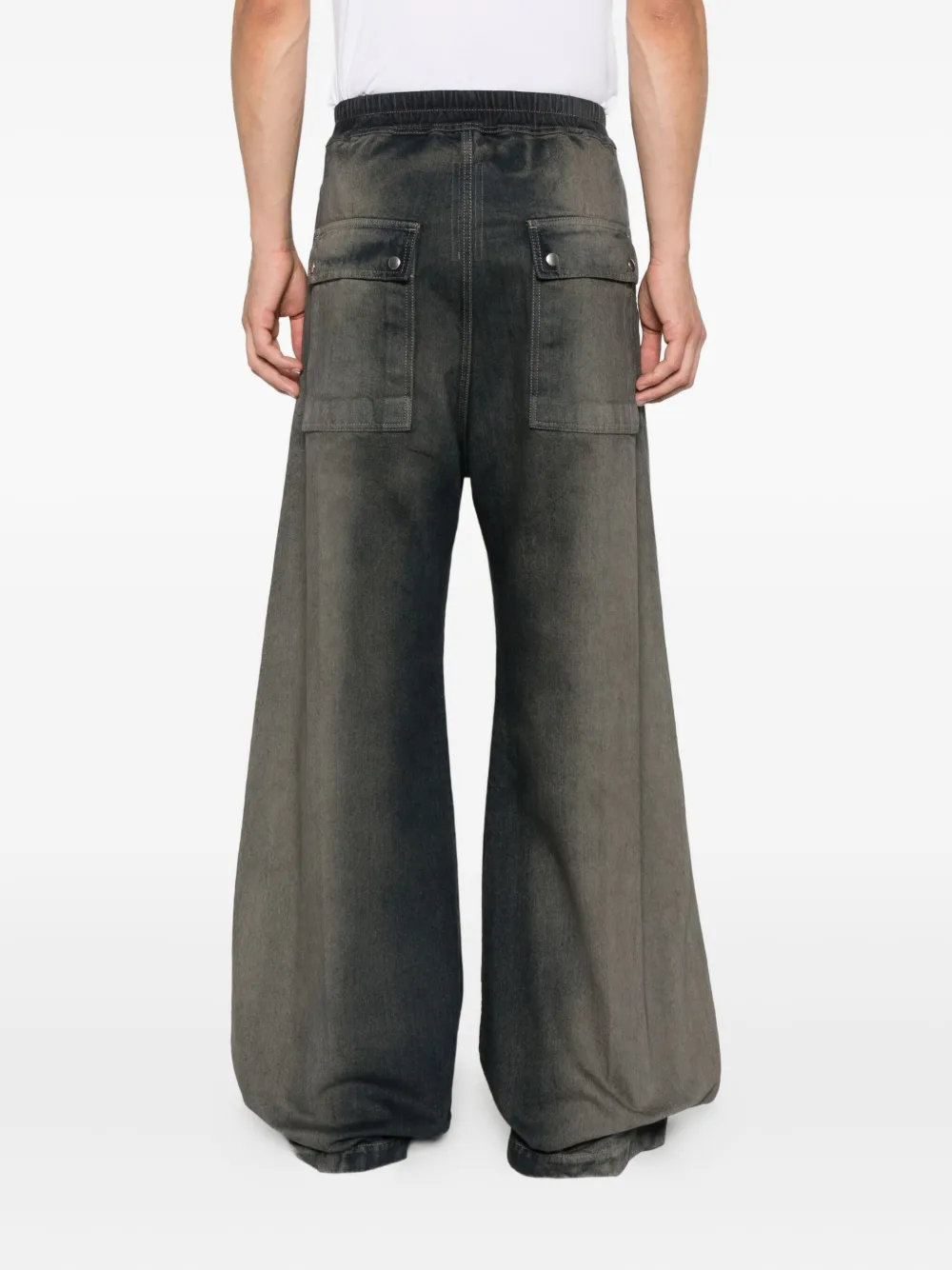 Rick Owens DRKSHDW Broek met trekkoord en wijde pijpen Blauw