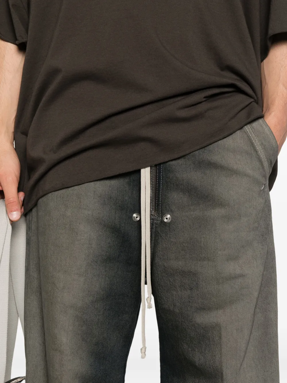 Rick Owens DRKSHDW Broek met trekkoord en wijde pijpen Blauw