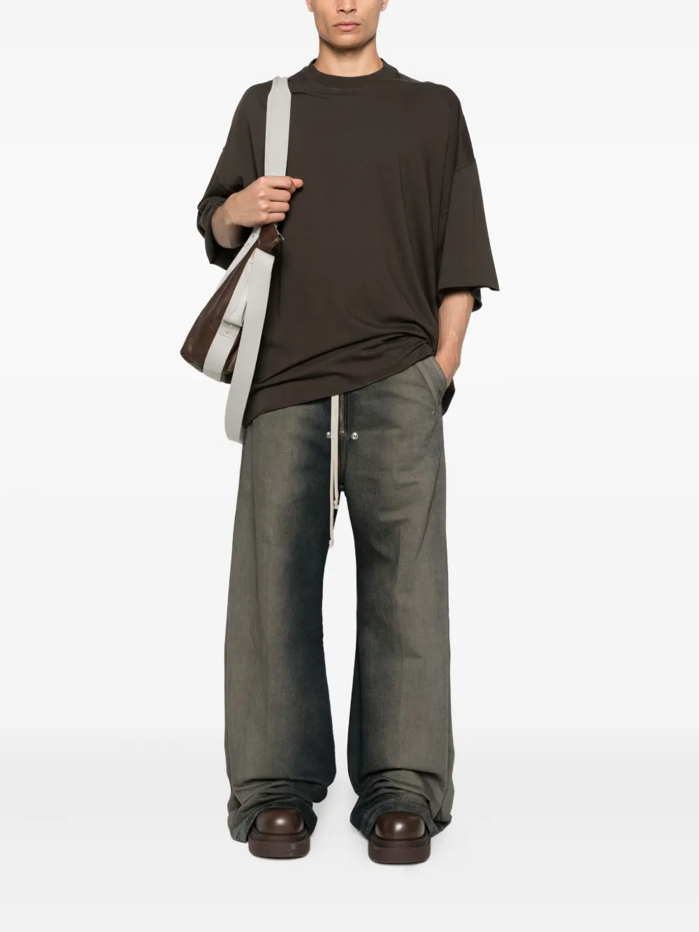 Rick Owens DRKSHDW Broek met trekkoord en wijde pijpen - Blauw