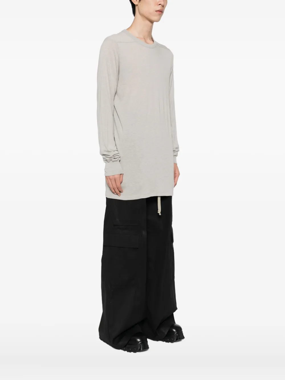 Rick Owens T-shirt met lange mouwen Grijs