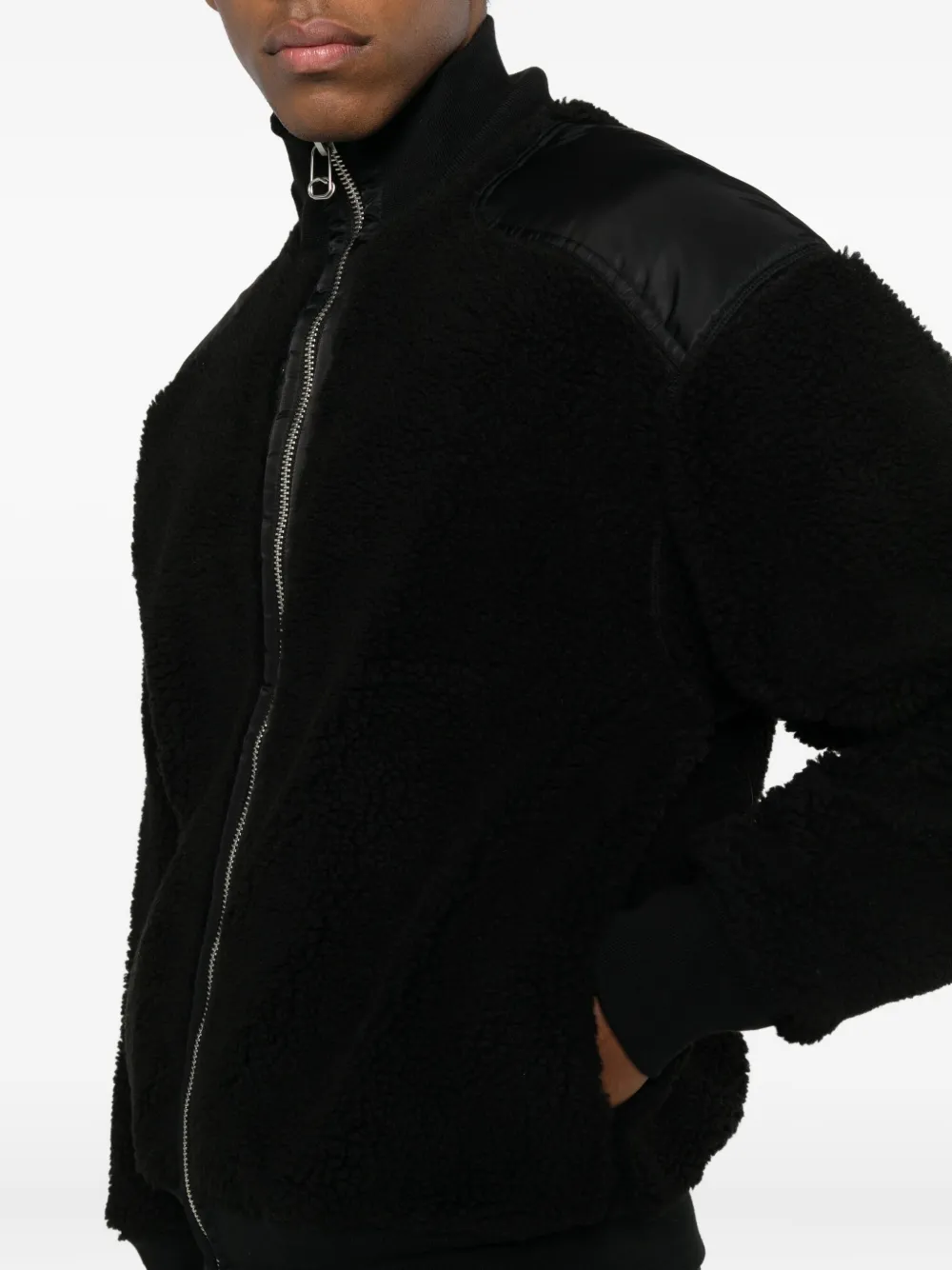 Oamc Zip Panelled Peacemaker Coat In Multi