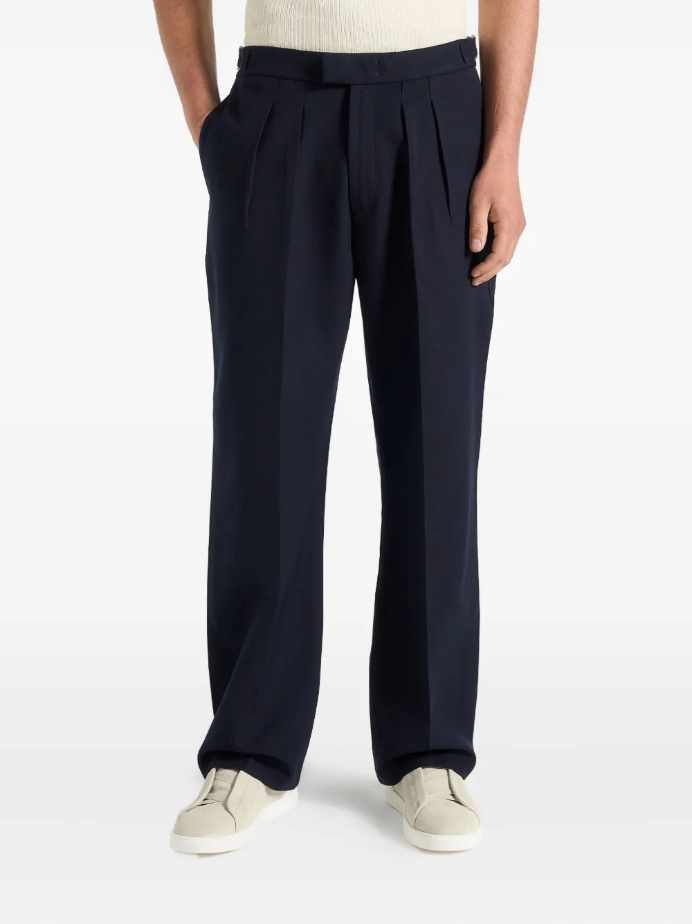 Manière De Voir twin-pleat tailored trousers | Blue | Image 1