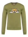 Kenzo tiger-print crew neck sweatshirt - Green
