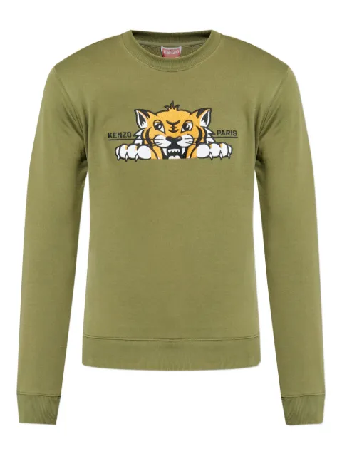 Kenzo tiger-print crew neck sweatshirt