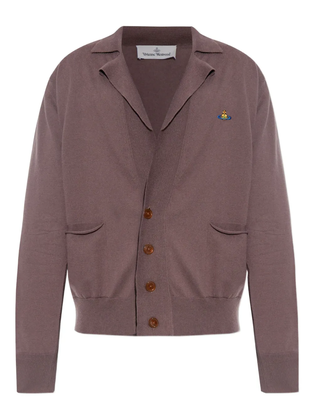 Vivienne Westwood Orb-embroidered button-down cardigan Bruin